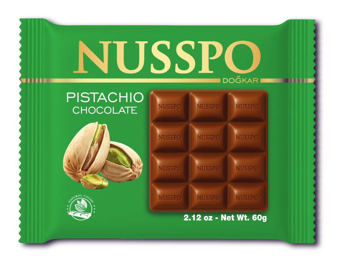 60g Antep Fıstıklı Tablet Çikolata
